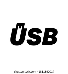 Usb Logo On White Background Stock Vector (Royalty Free) 1811862019 ...