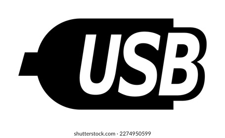 USB logo on white background