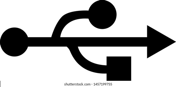 USB logo vector illustration.Computer components symbols.