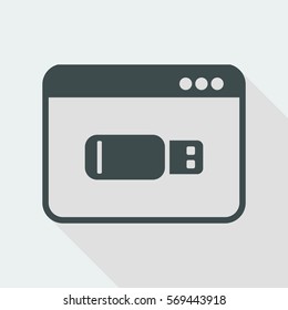 Usb memory application - Vector flat minimal icon