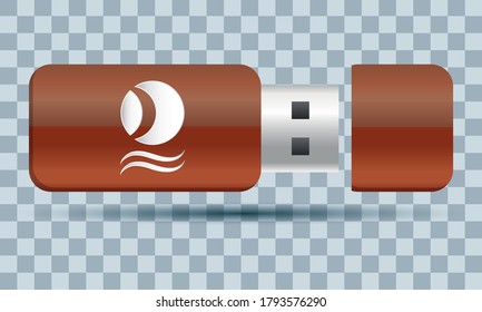 diseño de ilustración vectorial de icono de marca flash de memoria usb