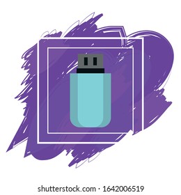 usb memory flash isolated icon vector illustration design