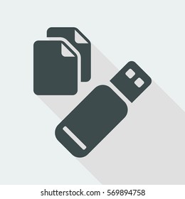 USB memory - Flat minimal icon