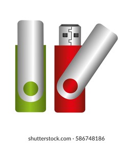usb memory isolated icon