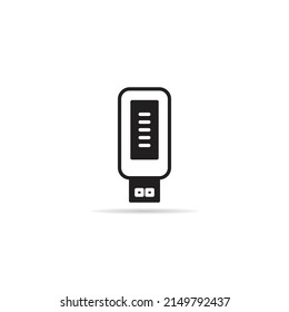 usb memory stick icon on white background