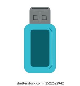 usb memory stick icon over white background, vector illustration