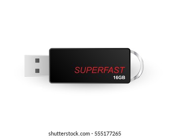 USB memory stick illustration on white background
