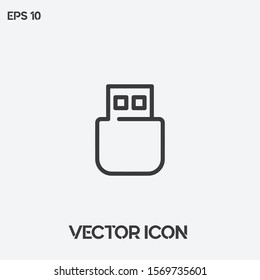 USB, Memory stick vector icon illustration. Ui/Ux. Premium quality.