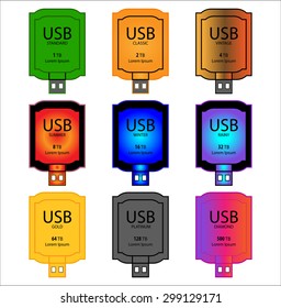 USB Memory Sticks Nine Color - flash drive