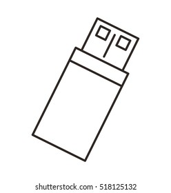 usb memory storage isolated icon vector illustration design
