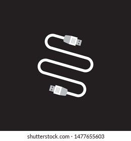 USB Micro cables. Connectors and sockets for PC and mobile devices. Computer peripherals connector or smartphone recharge supply