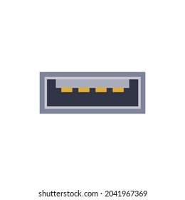 USB-Mikro-A-PC-Universalstecker-Symbol Vektorgrafik von Port im flachen Stil.