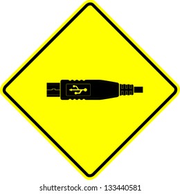 usb mini plug sign