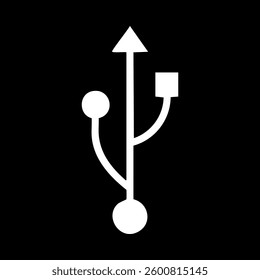 USB minimal icon. Vector illustration.