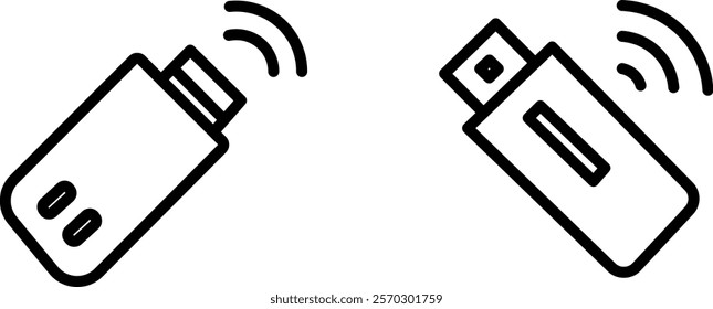 "USB Modem Icon Representing Portable Internet Connectivity, Networking, and Digital Communication Devices"