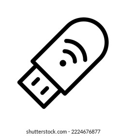 usb modem line icon illustration vector graphic
