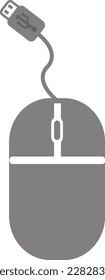 Vector e ilustración del ratón USB. Listo para usar en su contenido.