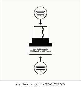 imagen de línea de diseño de vector conector tog usb