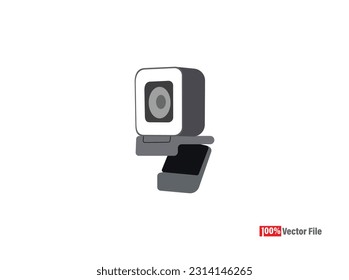 USB PC Computer Webcam Vector Isometric CCTV webcam elements Security and technology concept - webcam Vector illustration isolated on white background CCTV camera icons. Vector webCam. 