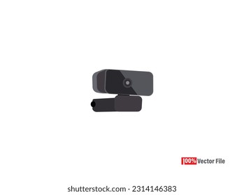 USB PC Computer Webcam Vector Isometric CCTV webcam elements Security and technology concept - webcam Vector illustration isolated on white background CCTV camera icons. Vector webCam. 