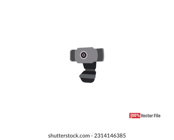 USB PC Computer Webcam Vector Isometric CCTV webcam elements Security and technology concept - webcam Vector illustration isolated on white background CCTV camera icons. Vector webCam. 