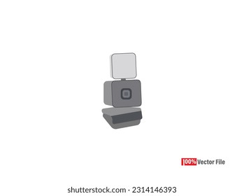 USB PC Computer Webcam Vector Isometric CCTV webcam elements Security and technology concept - webcam Vector illustration isolated on white background CCTV camera icons. Vector webCam. 