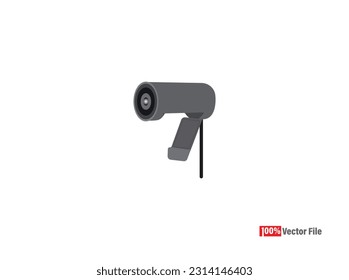 USB PC Computer Webcam Vector Isometric CCTV webcam elements Security and technology concept - webcam Vector illustration isolated on white background CCTV camera icons. Vector webCam. 