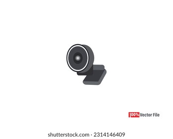 USB PC Computer Webcam Vector Isometric CCTV webcam elements Security and technology concept - webcam Vector illustration isolated on white background CCTV camera icons. Vector webCam. 