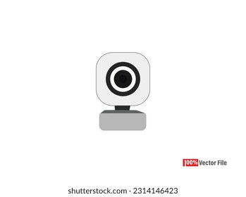 USB PC Computer Webcam Vector Isometric CCTV webcam elements Security and technology concept - webcam Vector illustration isolated on white background CCTV camera icons. Vector webCam. 