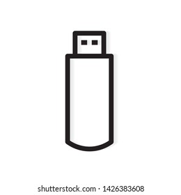 USB pen drive flash memory icon- vector illustration