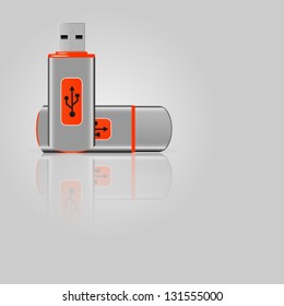 USB pen drive icon.