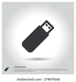 USB pen Drive Icon