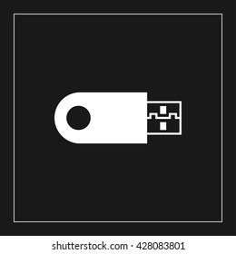 USB pen drive icon. USB flash card vector illustration
