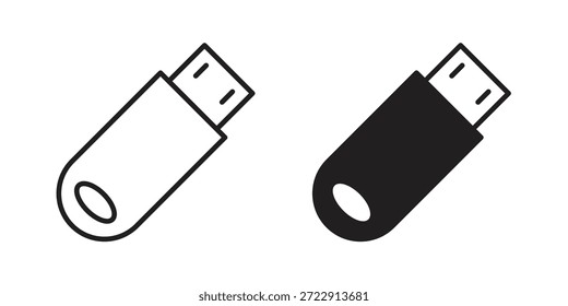 USB Pendrive Icon Designs Sammlung für mobile, ui, Web.