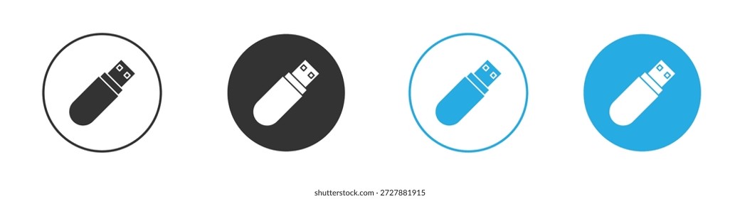 Símbolo de clipart de desenho de ícone de pendrive USB . Ilustração vetorial