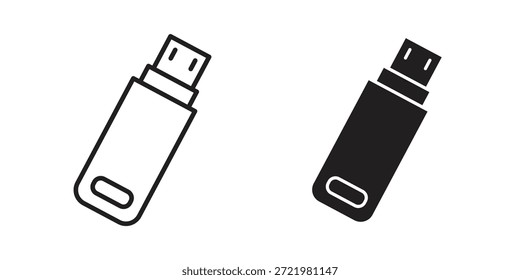 USB Pendrive Symbol flach einfaches Symbol. Liner Version - Stock-Vektor.