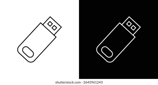 USB pendrive icon Flat style logo vector. perfect for UI designs