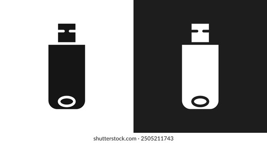 USB pendrive icon logo set vector