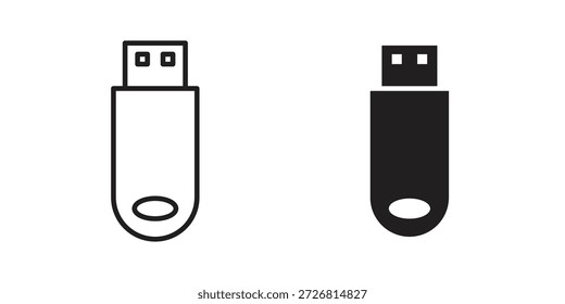 Piktogramm des USB-Pendelgetriebes im trendigen Outline-Stil. Symbol, Zeichen oder Symbol.