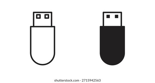 USB pendrive icon in simple modern vector format. EPS icon pack