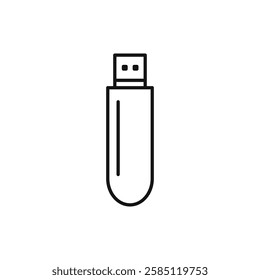 USB pendrive icon. simple thin line vector icon