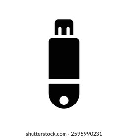USB Pendrive Icon Simple Vector Illustration
