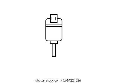 USB phone charger icon vector 