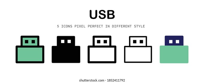 Usb pixel-perfect icon for design work such as website, application, infographic, book, magazine, presentation, poster, screen printing.