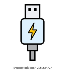USB plug cable icon technology, connect device sign, electronic portable symbol ,vector illustration media .