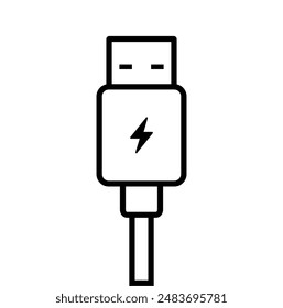 USB plug cable icon technology, connecting device sign,vector illustration
