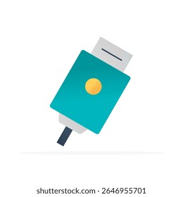 usb ícone plug, vetor plano colorido. design moderno e minimalista