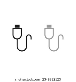 USB Plug Icon Vector Design.