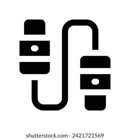 usb plug icon. vector glyph icon for your website, mobile, presentation, and logo design.