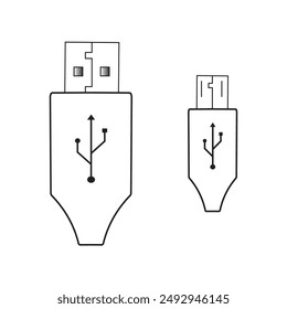 USB plug icon vector illustration design template